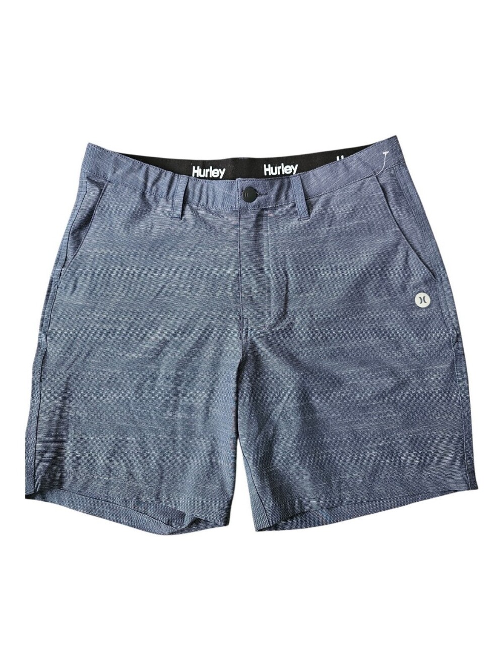 Hurley Shorts Men's Blue Chino Stripe Golf Stripe Lightweight Size 34 NWOT